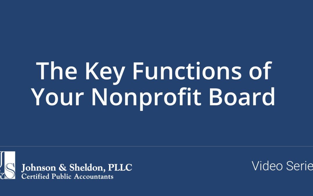 The Key Functions of Your Nonprofit Board